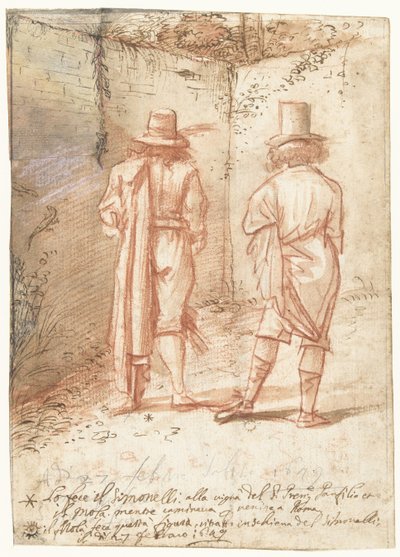 Portretter av Pier Francesco Mola og Niccolò Simonelli av Pier Francesco Mola