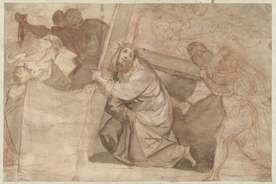 Kristus faller under korset av Pier Francesco Morazzone (circle of)