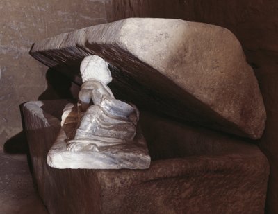 Sarkofag i Pilgrims grav, Chiusi, Toscana, Italia, etruskisk sivilisasjon, 3. århundre f.Kr. av Blaise Nicolas Le Sueur