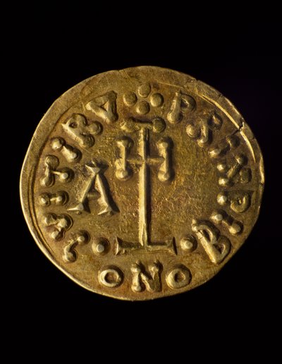 Solidus av prins Arechi, verso, lombardiske mynter, 8. århundre av Blaise Nicolas Le Sueur