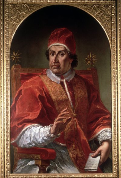 Portrett av Clement XI (1649 - 1721) av Pier Leone Ghezzi. Museum i Roma. Roma av Pier Leone Ghezzi