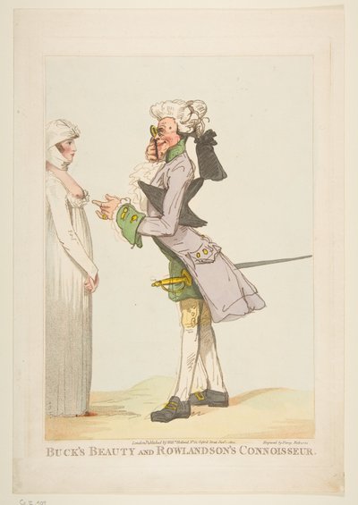 Bucks Beauty og Rowlandsons Connoisseur, 1. januar 1800. av Piercy Roberts