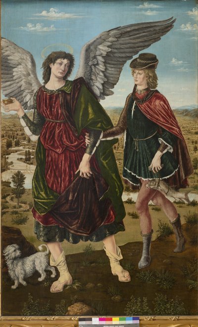 Erkeengelen Rafael og Tobias, 1465-70 av Piero del Pollaiolo