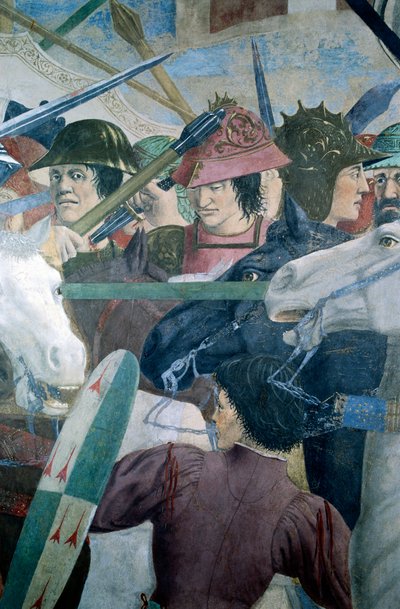 Detalj fra The Legend of the True Cross som viser slaget ved Heraclius I av Byzantium mot Chosroes II, av Piero della Francesca av Piero della Francesca