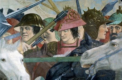 Detalj fra The Legend of the True Cross som viser slaget ved Heraclius I av Byzantium mot Chosroes II, av Piero della Francesca av Piero della Francesca