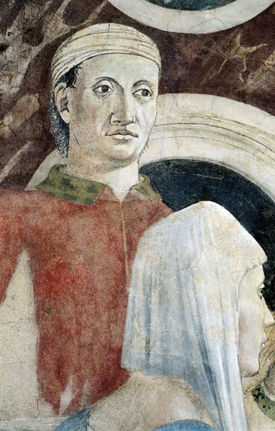 Detalj fra The Legend of the True Cross som viser oppdagelse og verifisering av True Cross, av Piero della Francesca av Piero della Francesca