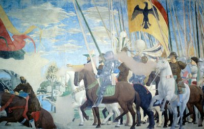 Detalj fra Legenden om det sanne kors som viser seier til Konstantin, av Piero della Francesca av Piero della Francesca