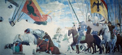 Detalj fra Legenden om det sanne kors som viser seier til Konstantin, av Piero della Francesca av Piero della Francesca