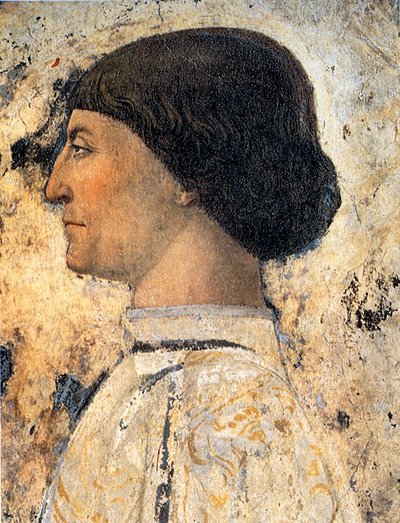 Sigismondo Pandolfo Malatesta Detalj av freskomaleri i Tempio Malatestiano, Rimini, 1451 av Piero della Francesca