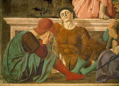 Sovende vakter, detalj fra veggmaleriet av oppstandelsen av Piero della Francesca