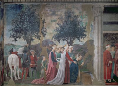 Discovery of the Wood of the True Cross, fra Legend of the True Cross-syklus, fullført 1464 (detalj av 58294) av Piero della Francesca
