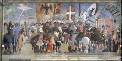 Seieren til Heraclius og henrettelsen av Chosroes, 628 e.Kr., fra True Cross Cycle, fullført 1464 av Piero della Francesca