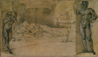 Ariadne Deserted (blyant) av Piero di Cosimo