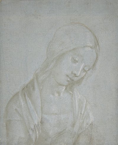 Byste av en ung kvinne, ca. 1495. av Piero di Cosimo.