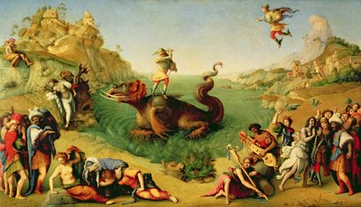 Perseus Rescuing Andromeda, ca. 1510-13 (oljelerret) av Piero di Cosimo