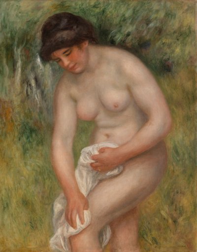 Baderen tørker seg selv (Baigneuse s'essuyant) av Pierre-Auguste Renoir