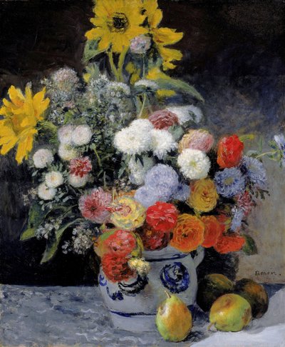 Blandede blomster i en gryte av Pierre-Auguste Renoir