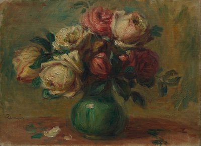 Roser i en vase av Pierre-Auguste Renoir