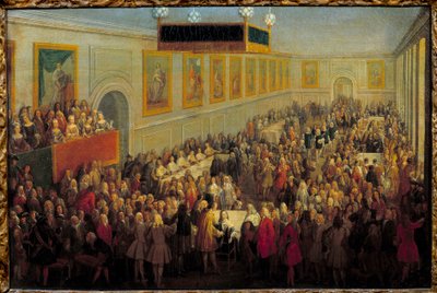 Festen for Ludvig XVs helligdom i det arkebiskopale palasset i Reims 25. oktober av Pierre Denis Martin