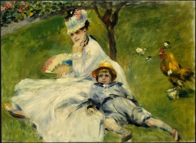 Madame Monet og hennes sønn av Pierre Auguste Renoir