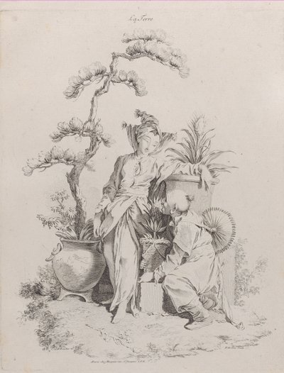 Jorden, fra De fire elementene, 1738-49. av Pierre Alexandre Aveline