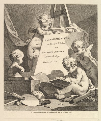 Frontispice, 1727-60. av Pierre Alexandre Aveline