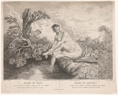 Den dårlige av Diana Diane au bain / Diana in balneo (tittel på objekt) av Pierre Alexandre Aveline