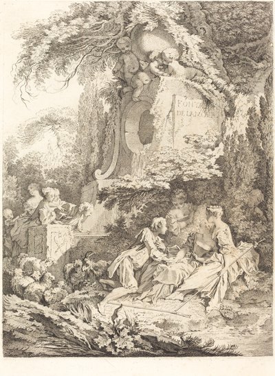 Kjærlighetens fontene, 1738. av Pierre Alexandre Aveline