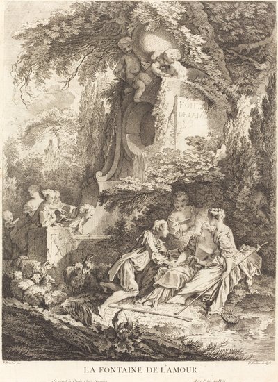 Kjærlighetens fontene, 1738. av Pierre Alexandre Aveline