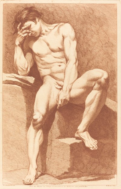 Akademi av Pierre Alexandre Aveline after Edme Bouchardon
