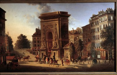 Saint Denis-døren. Utsikt over Paris. Maleri av Pierre Alexandre Pau De Saint Martin av Pierre Alexandre Pau de Saint Martin