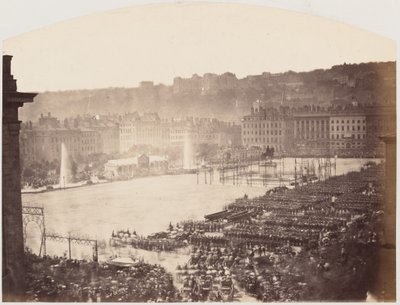 Troppesamling for Napoleon III, Place Bellecour de Lyon, 1860 (bilde) av Pierre Ambroise Richebourg