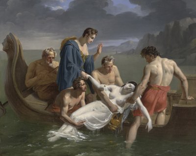 Sapphos død, 1819 av Pierre Antoine Augustin Vafflard
