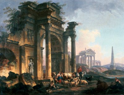 Triumfbuen, c1740-1807 av Pierre Antoine de Machy