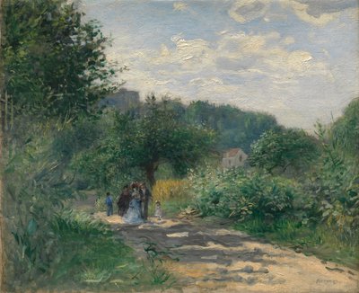 En vei i Louveciennes, ca. 1870. av Pierre Auguste Renoir