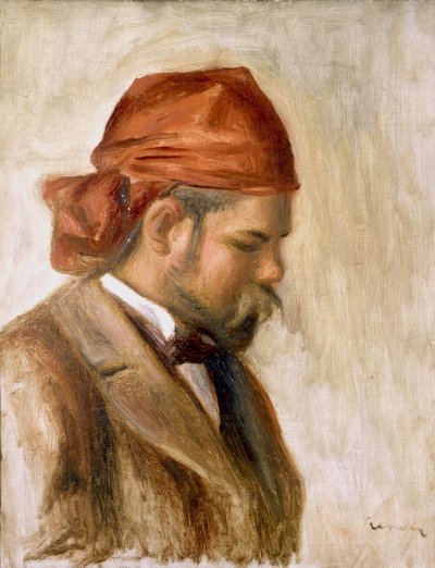 Ambroise Vollard i en rød bandana av Pierre Auguste Renoir