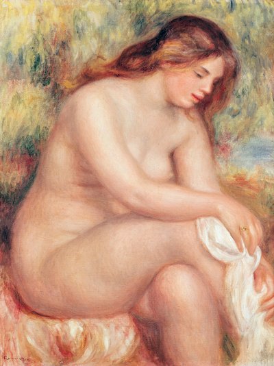 Baderen tørker seg, ca. 1910 av Pierre Auguste Renoir