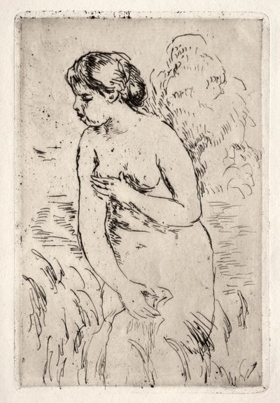 Badende står opp til knærne av Pierre Auguste Renoir