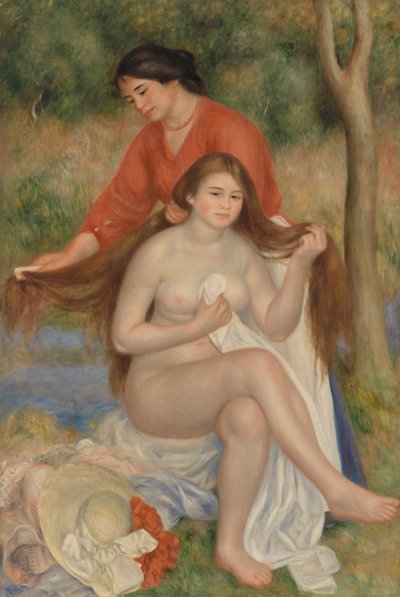 Bader og hushjelp av Pierre Auguste Renoir