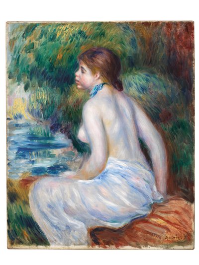 Badende sittende, 1890 av Pierre Auguste Renoir