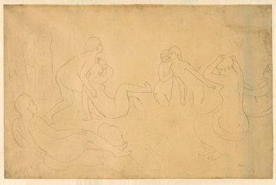 Badende im Wald von Pierre-Auguste Renoir