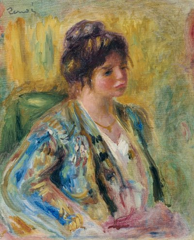 Byste av en kvinne i orientalsk kostyme, ca. 1895 av Pierre Auguste Renoir