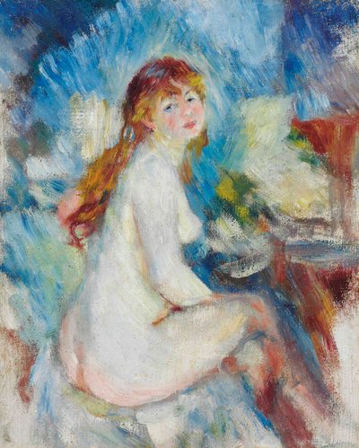 Byste av en naken kvinne, ca 1879. av Pierre Auguste Renoir