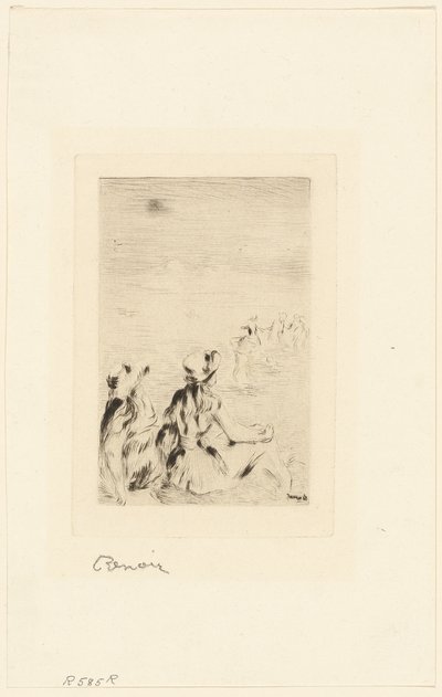 Barn på stranden, Berneval av Pierre Auguste Renoir
