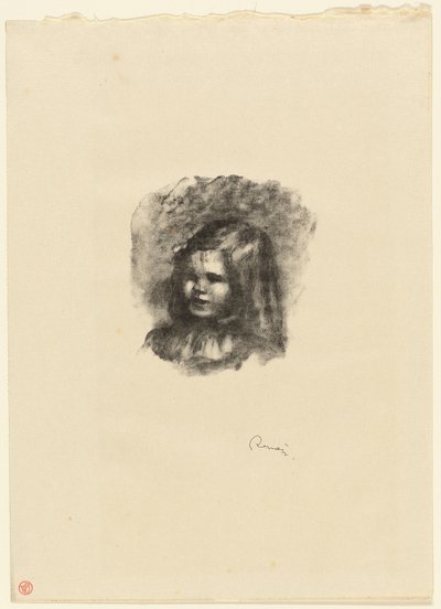 Claude Renoir, vendt mot venstre av Pierre-Auguste Renoir