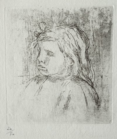 Claude Renoir, tre fjerdedeler til venstre av Pierre-Auguste Renoir