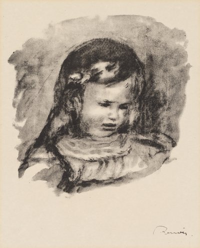 Claude Renoir, hodet senket av Pierre Auguste Renoir