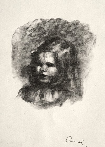 Claude Renoir, svingte til venstre. av Pierre Auguste Renoir