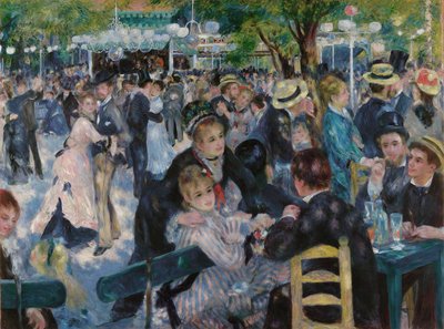Dans på Le Moulin de la Galette av Pierre Auguste Renoir