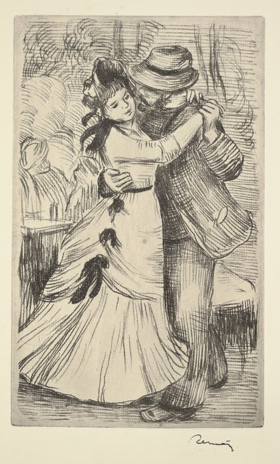 Dance in the Countryside, ca. 1890 (myk grunnetsing) av Pierre Auguste Renoir